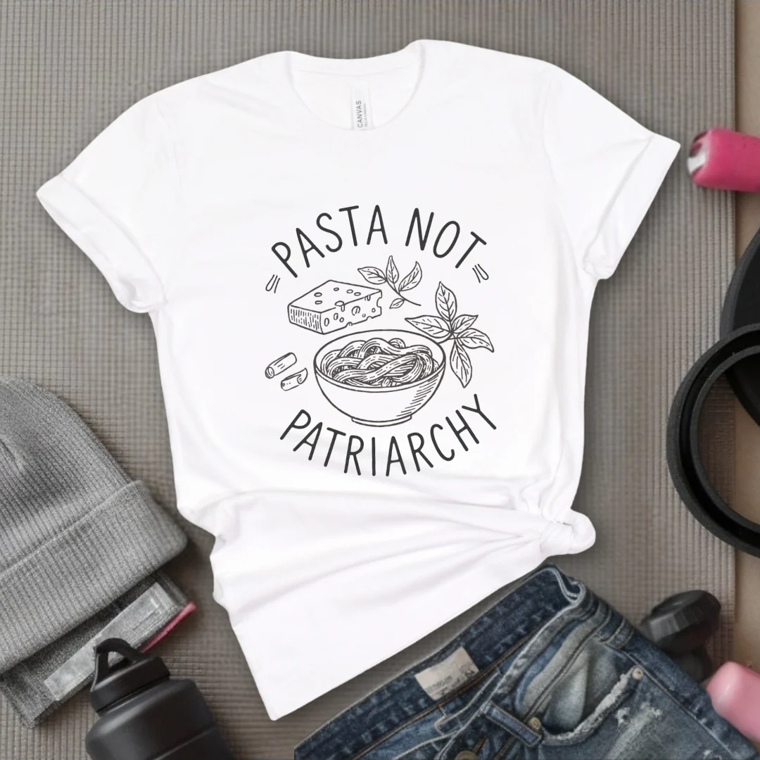 Pasta not Patriarchy Noodle - Feminist Women Empowerment Shirt - R.B.G Tshirt - Gifts for Feminists - Bella Canvas 3001 - Image 9