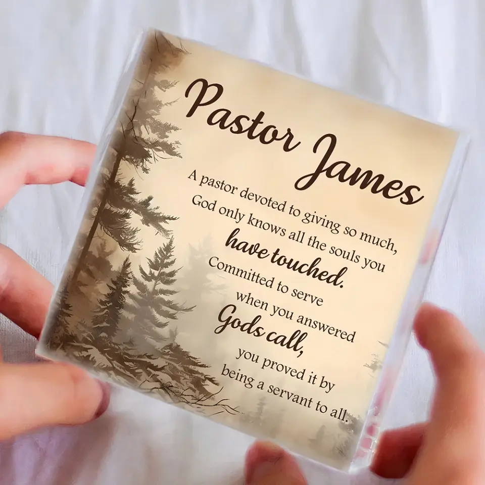 Pastor Appreciation Gifts - Pastor Retirement Gift - Personalized Acrylic Plaque - Custom Desk Sign - Image 4
