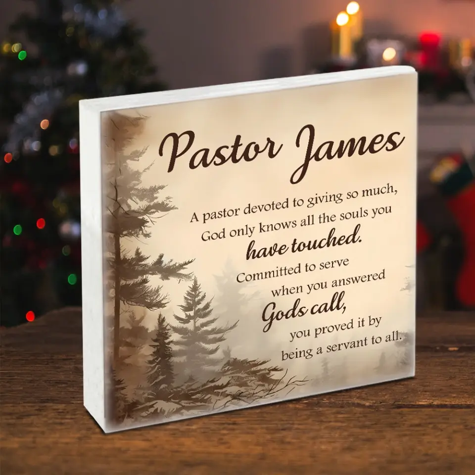 Pastor Appreciation Gifts - Pastor Retirement Gift - Personalized Acrylic Plaque - Custom Desk Sign - Image 5