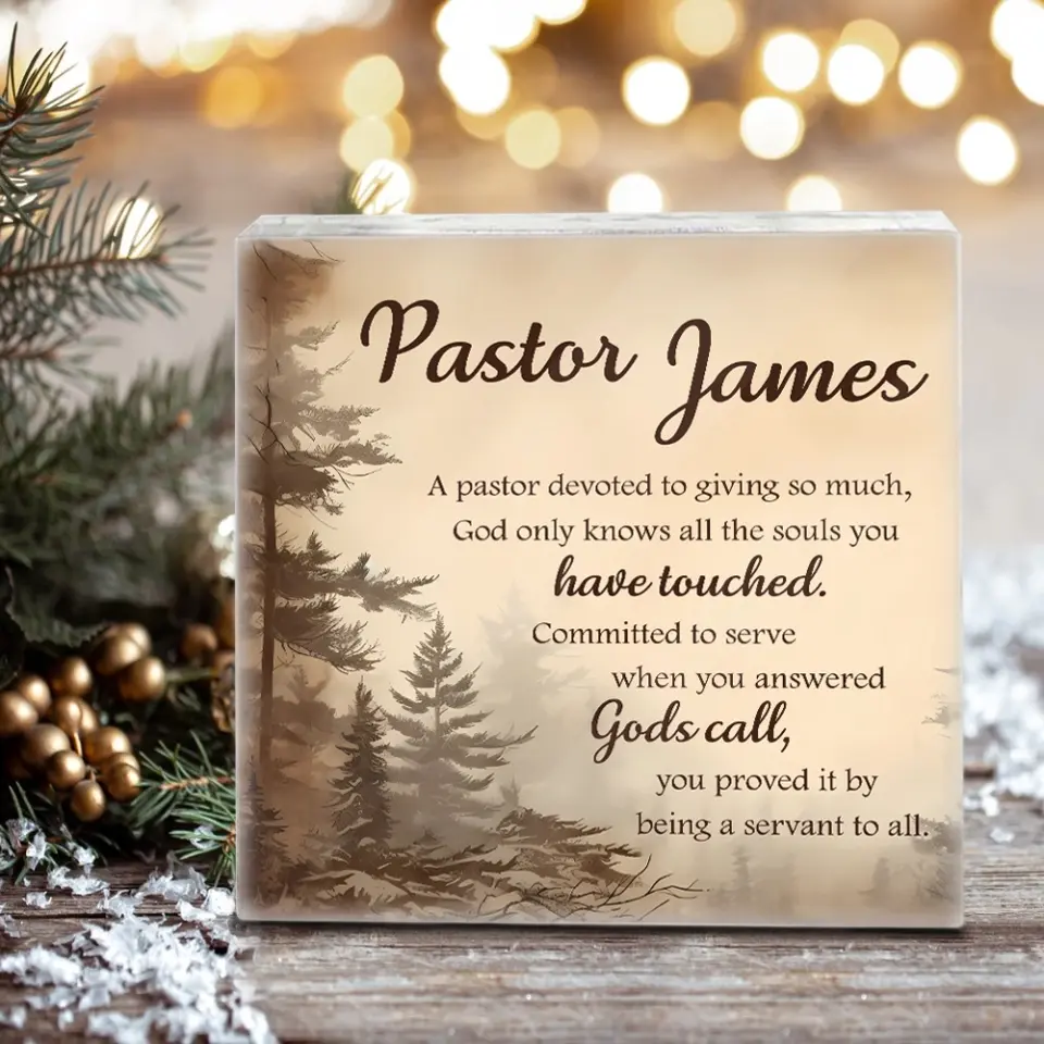 Pastor Appreciation Gifts - Pastor Retirement Gift - Personalized Acrylic Plaque - Custom Desk Sign - Image 7