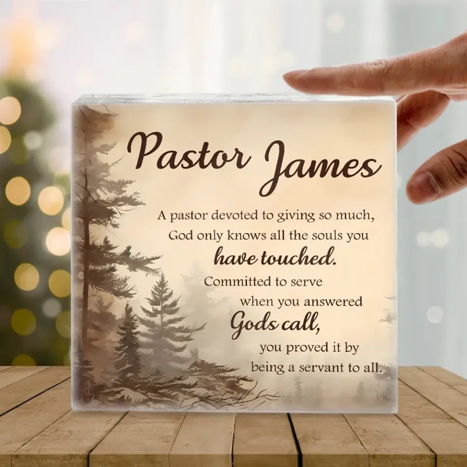 Pastor Appreciation Gifts - Pastor Retirement Gift - Personalized Acrylic Plaque - Custom Desk Sign - Image 8