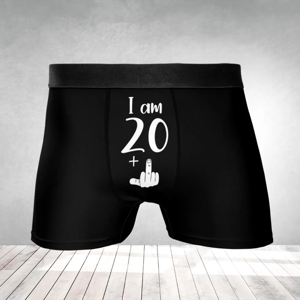 Personalized Birthday Gift for Men - I am 49+ - Men Boxer/Short- Custom Age - Funny Naughty Birthday Gift for Him - Image 6