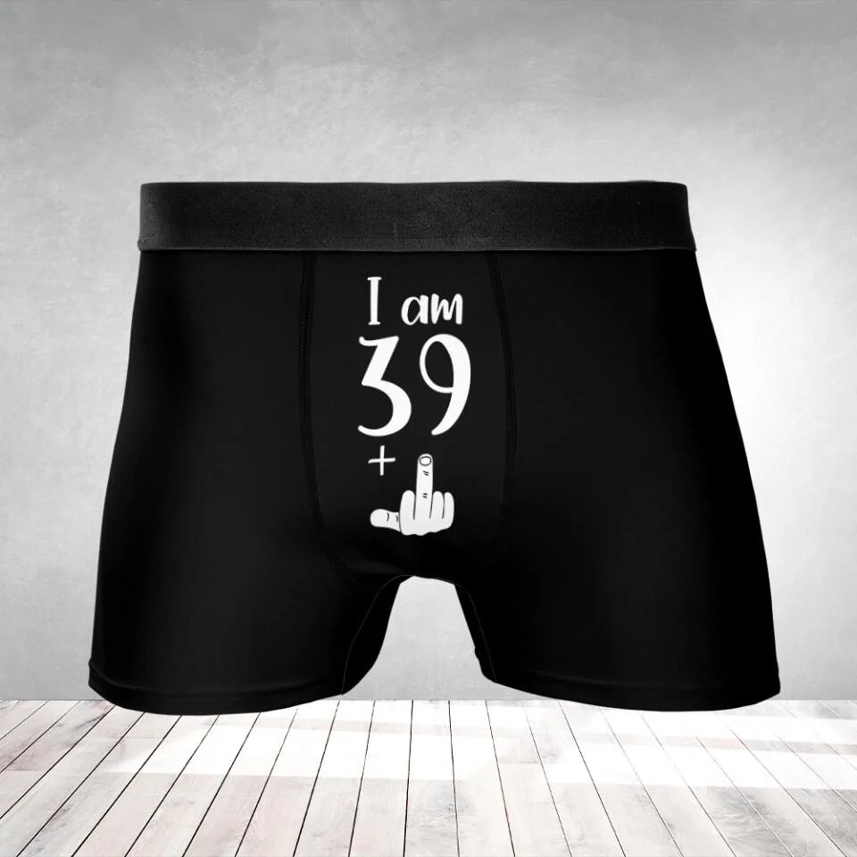 Personalized Birthday Gift for Men - I am 49+ - Men Boxer/Short- Custom Age - Funny Naughty Birthday Gift for Him - Image 7