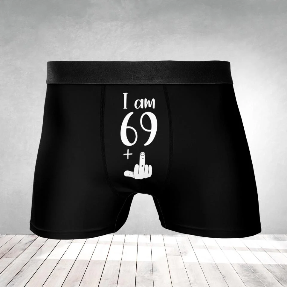 Personalized Birthday Gift for Men - I am 49+ - Men Boxer/Short- Custom Age - Funny Naughty Birthday Gift for Him - Image 9