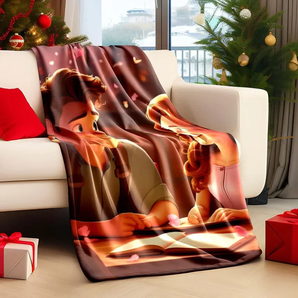 Personalized Cartoon Style Photo - Custom Upload Photo Al - Fleece Blanket - Gift for Couples - Image 5