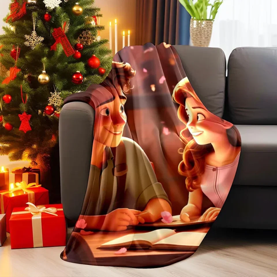 Personalized Cartoon Style Photo - Custom Upload Photo Al - Fleece Blanket - Gift for Couples - Image 6