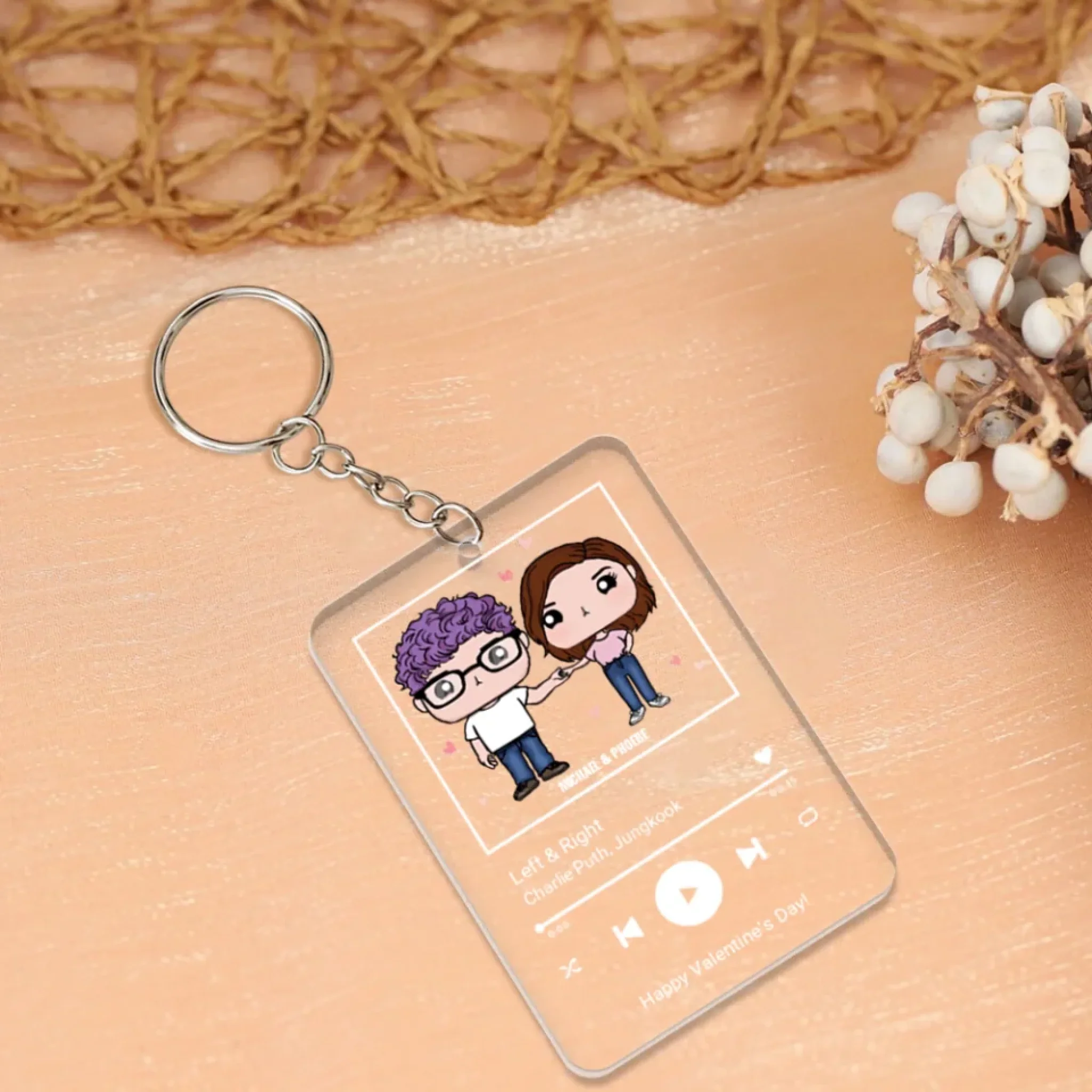 Personalized Chibi Art With Song - Gift For Couple - Valentine's Birthday Anniversary Gift - Image 4