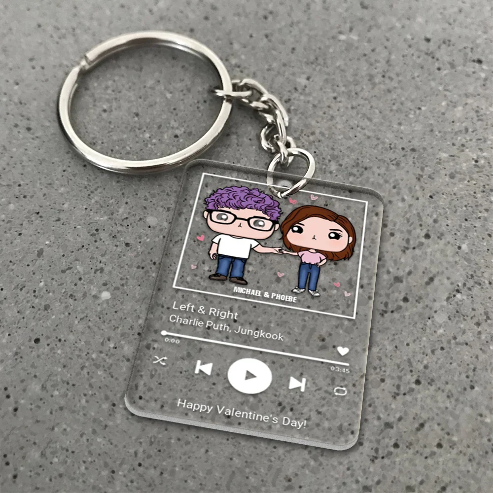 Personalized Chibi Art With Song - Gift For Couple - Valentine's Birthday Anniversary Gift - Image 8