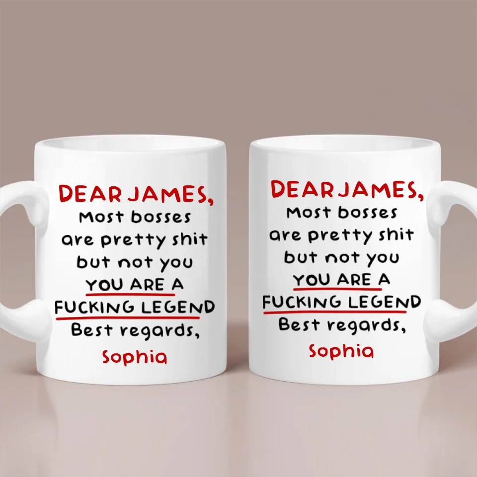 Personalized Coffee Mug - Funny Gift For Boss from Employees - Boss Appreciation Mug - Office Decor Accessories - Image 2
