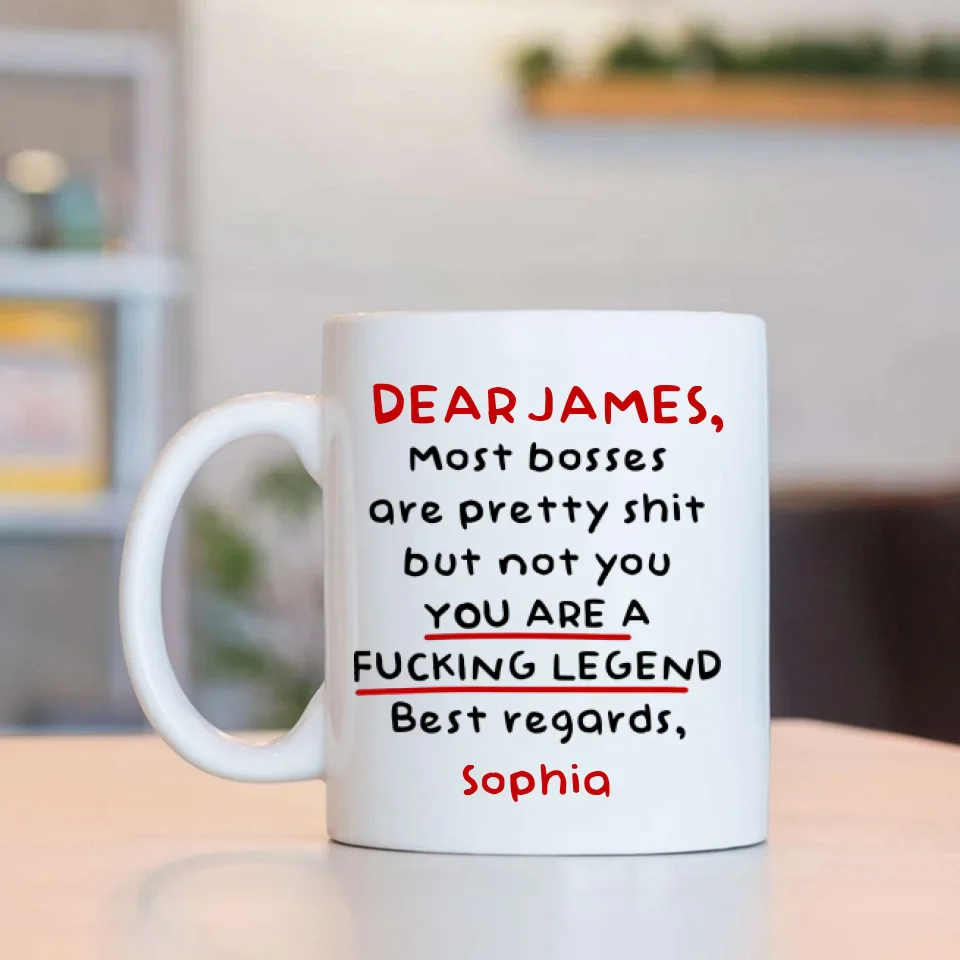 Personalized Coffee Mug - Funny Gift For Boss from Employees - Boss Appreciation Mug - Office Decor Accessories - Image 5