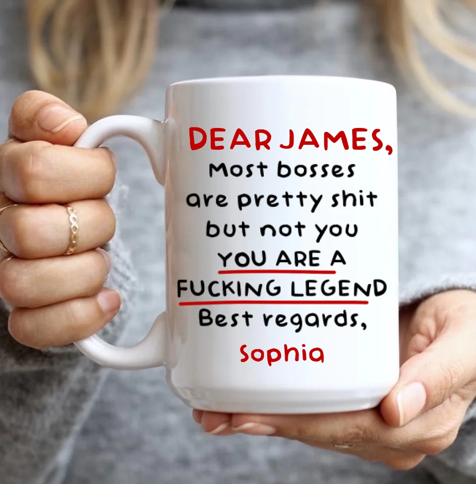Personalized Coffee Mug - Funny Gift For Boss from Employees - Boss Appreciation Mug - Office Decor Accessories - Image 7