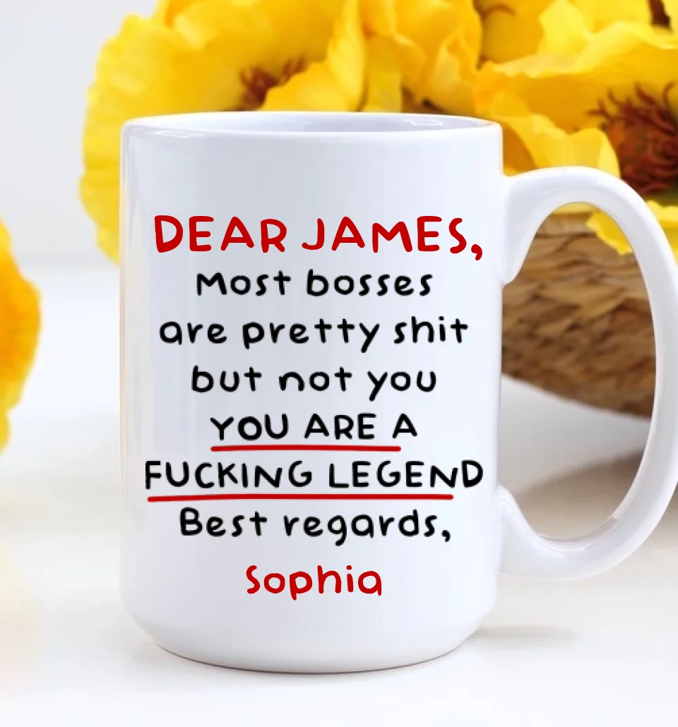 Personalized Coffee Mug - Funny Gift For Boss from Employees - Boss Appreciation Mug - Office Decor Accessories - Image 8