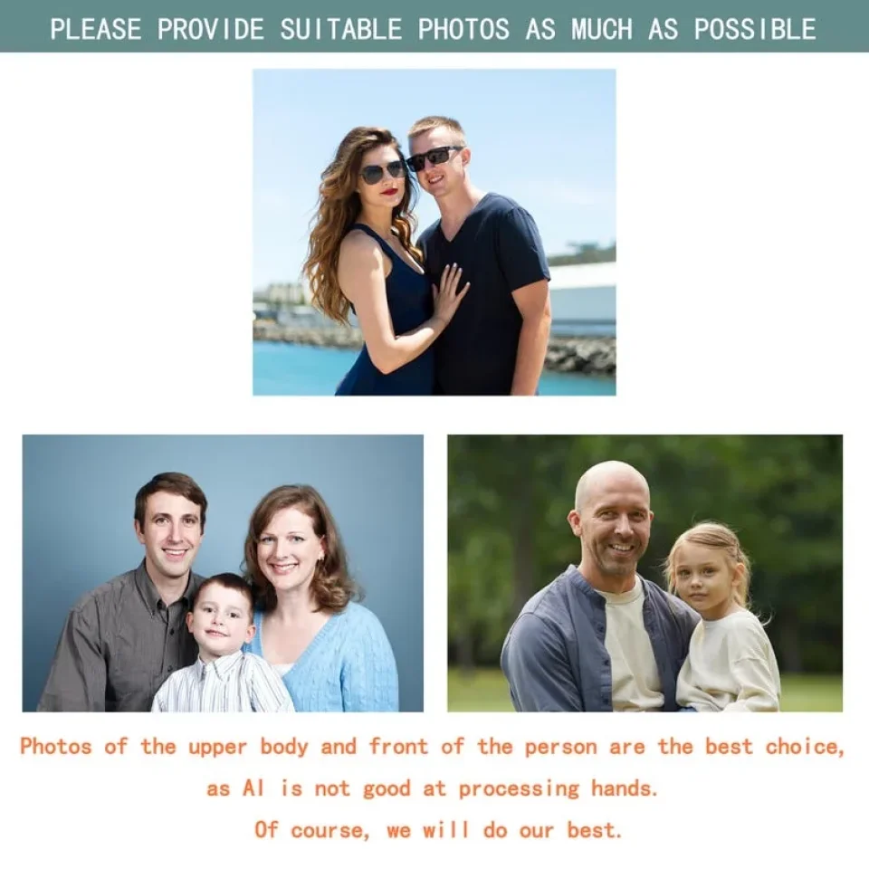 Personalized Couple Photo Cartoon Style - Custom Mr & Mrs Lamp - Night Light with Wooden Base - Best Gift for Couples - Image 6