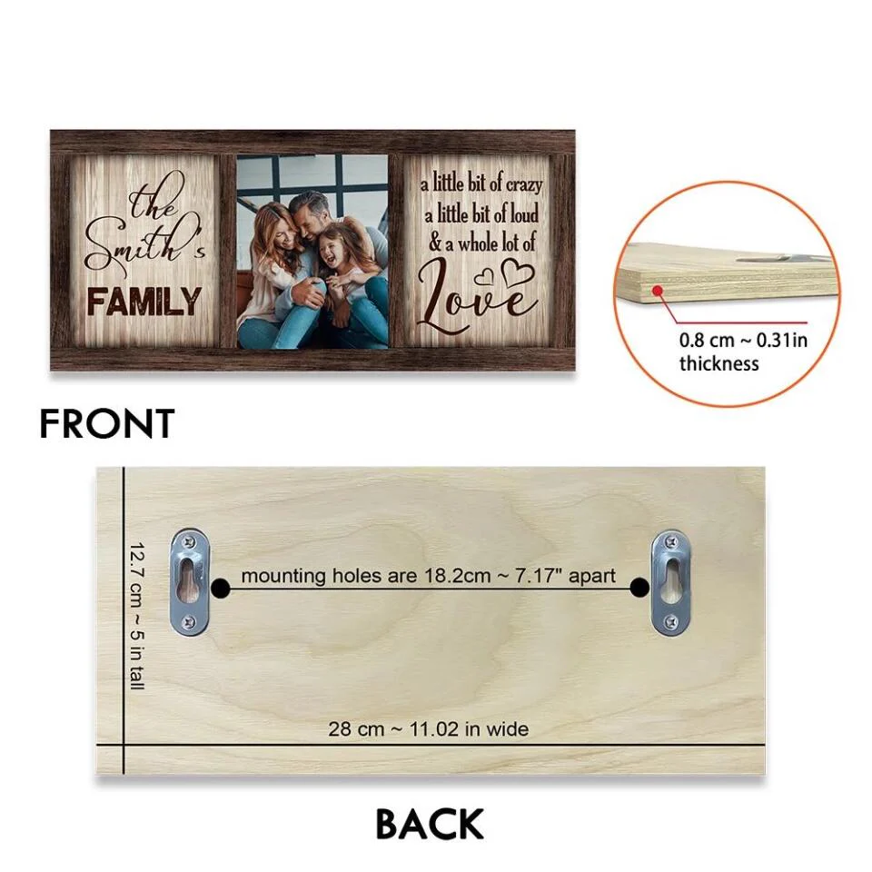 Personalized Family Name Sign - Family Rectangle Wood Sign - Image 5