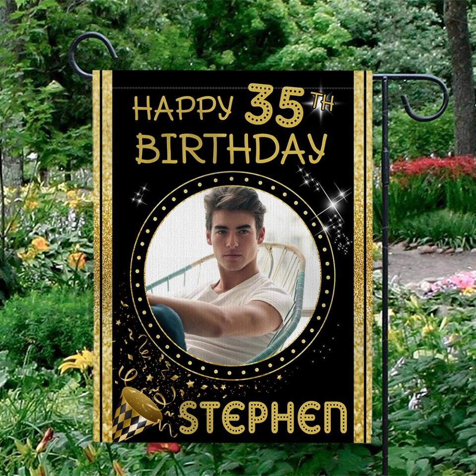 Personalized Happy Birthday Gift, Bday Party Decoration, Custom Photo Flag, Gift for Loved One - Image 10