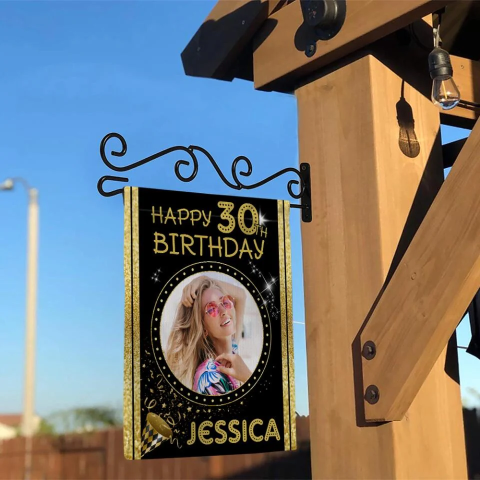 Personalized Happy Birthday Gift, Bday Party Decoration, Custom Photo Flag, Gift for Loved One - Image 11