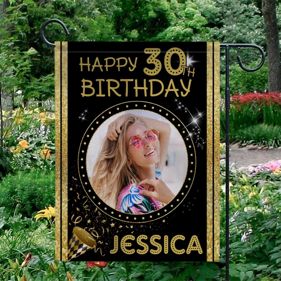 Personalized Happy Birthday Gift, Bday Party Decoration, Custom Photo Flag, Gift for Loved One - Image 6
