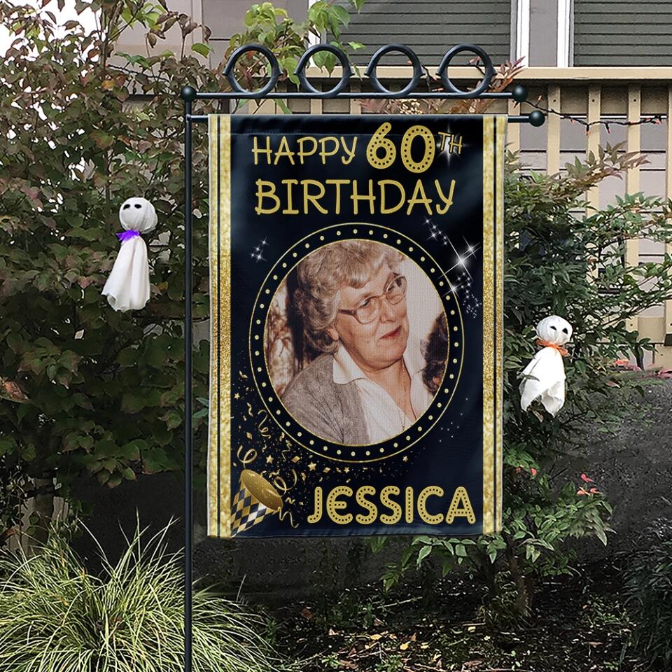 Personalized Happy Birthday Gift, Bday Party Decoration, Custom Photo Flag, Gift for Loved One - Image 9
