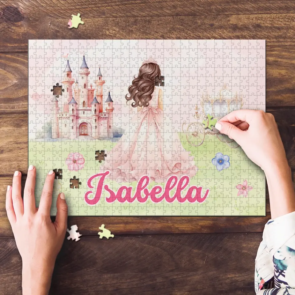 Personalized Princess with Castle Jigsaw Puzzle for Daughter Granddaughter Cute Birthday Gifts - Image 6