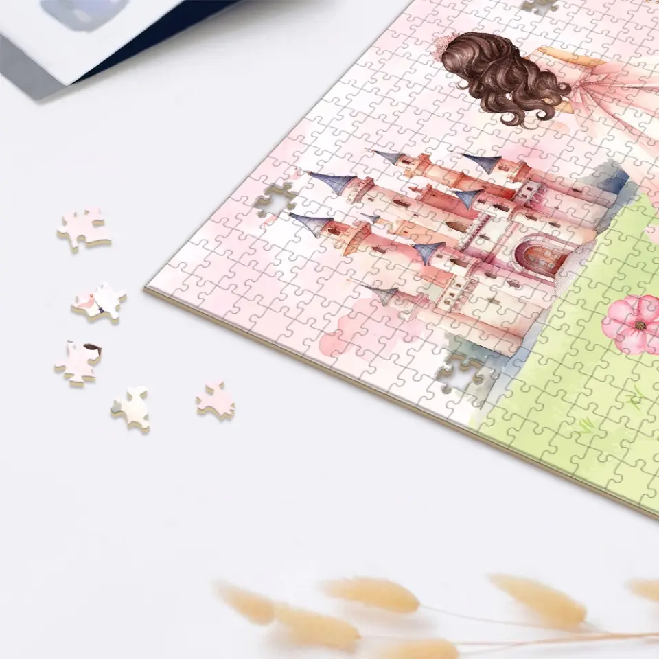 Personalized Princess with Castle Jigsaw Puzzle for Daughter Granddaughter Cute Birthday Gifts - Image 7