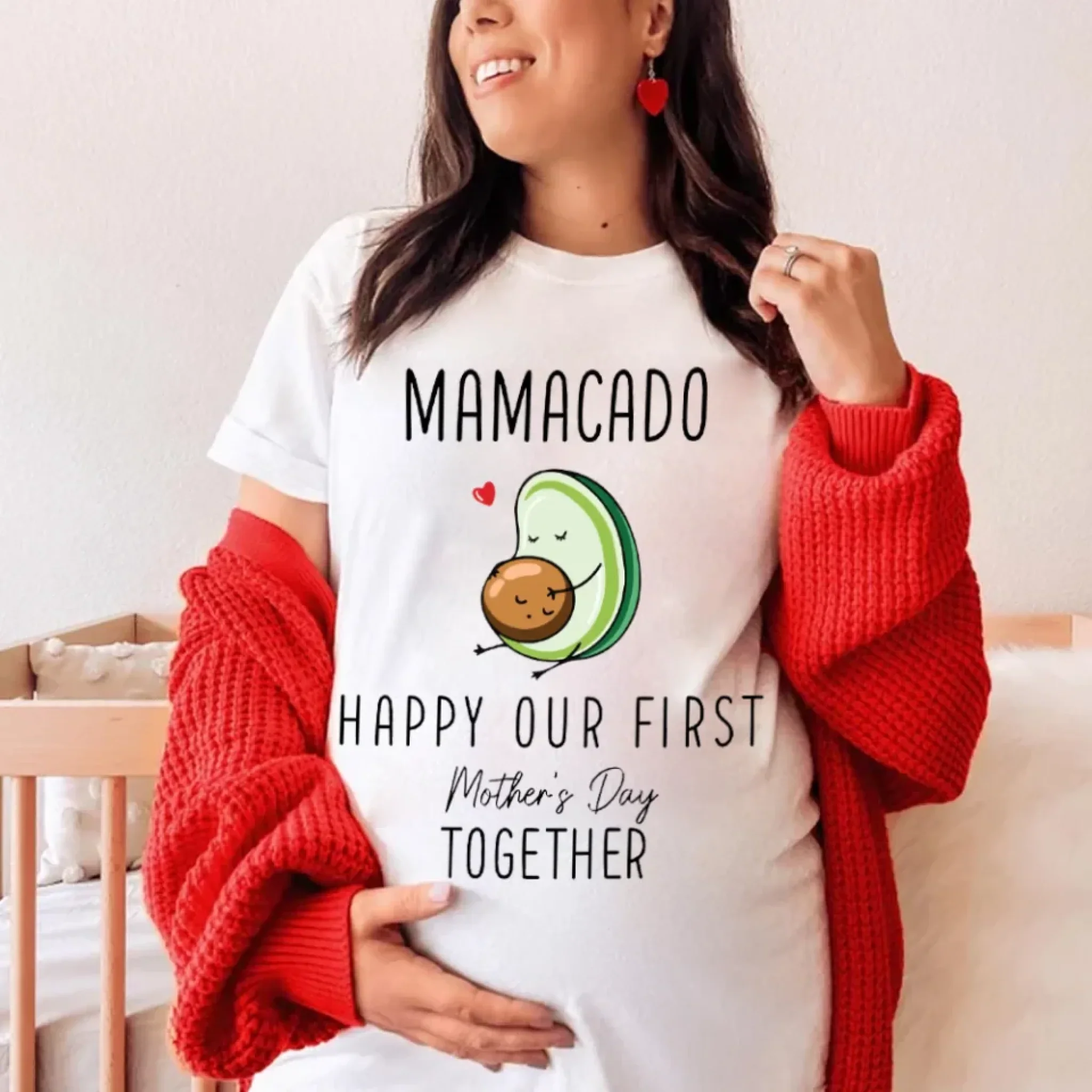 Personalized Matching Outfit - Family Avacado Shirts - Mamacado, Dadacado, Babycado - Pregnancy Announcement - Avocado Couple Tee - Image 4