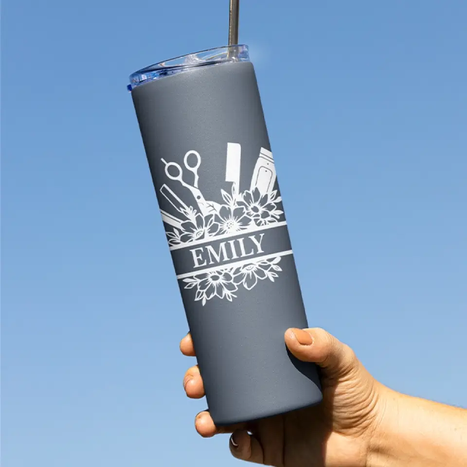 Personalized Name Tumbler Gift for Barber Hairdresser - Image 11