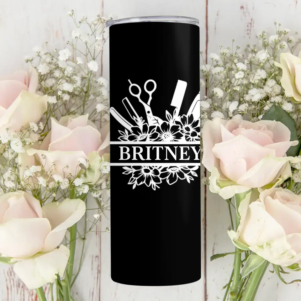 Personalized Name Tumbler Gift for Barber Hairdresser - Image 3