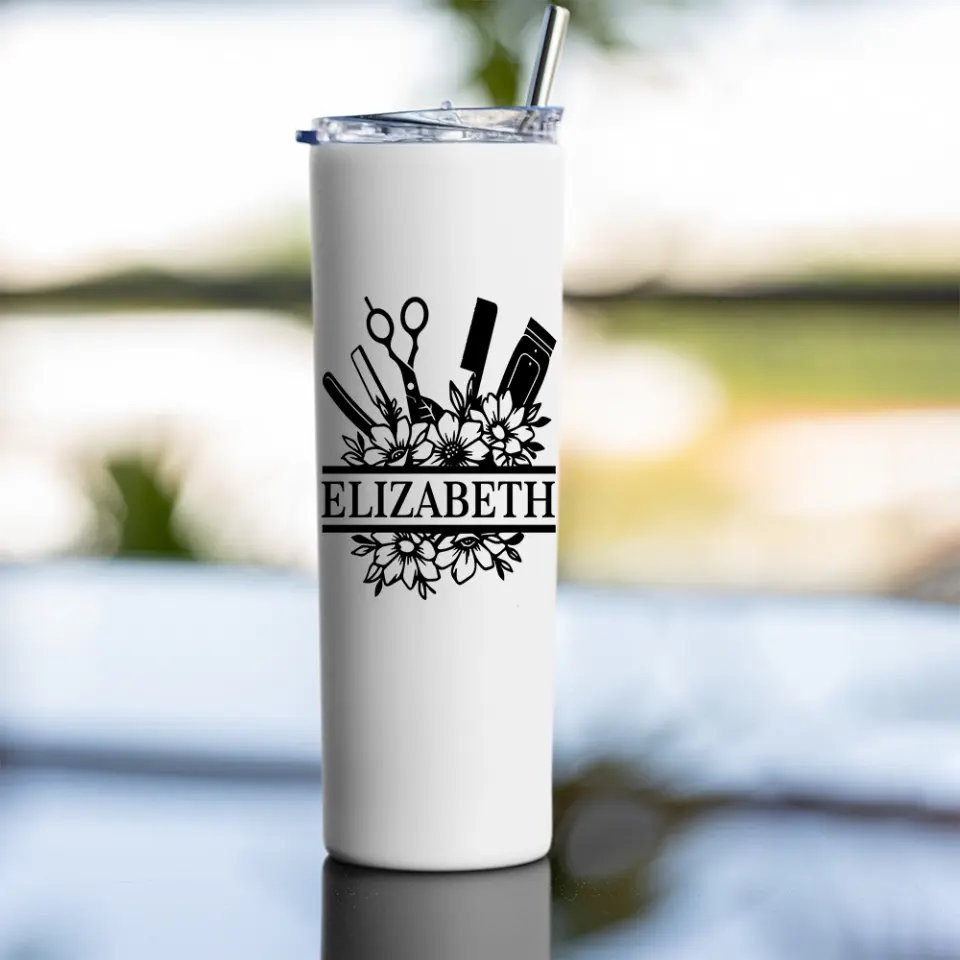 Personalized Name Tumbler Gift for Barber Hairdresser - Image 5