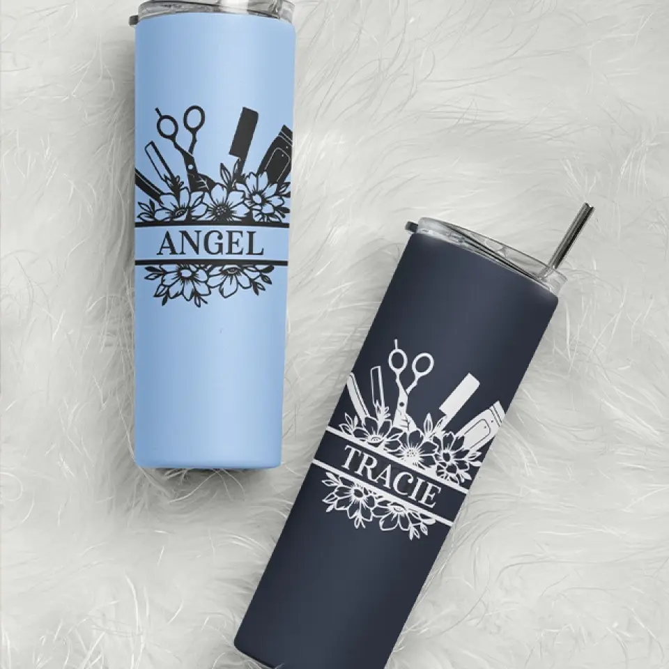 Personalized Name Tumbler Gift for Barber Hairdresser - Image 8