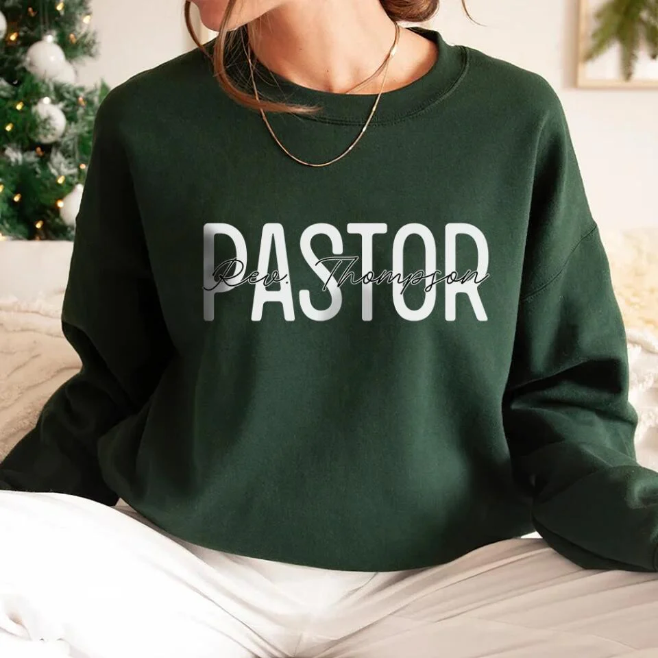 Personalized Pastor's Name Sweatshirt - Appreciation Gift for Pastors, Christian Present - Image 3