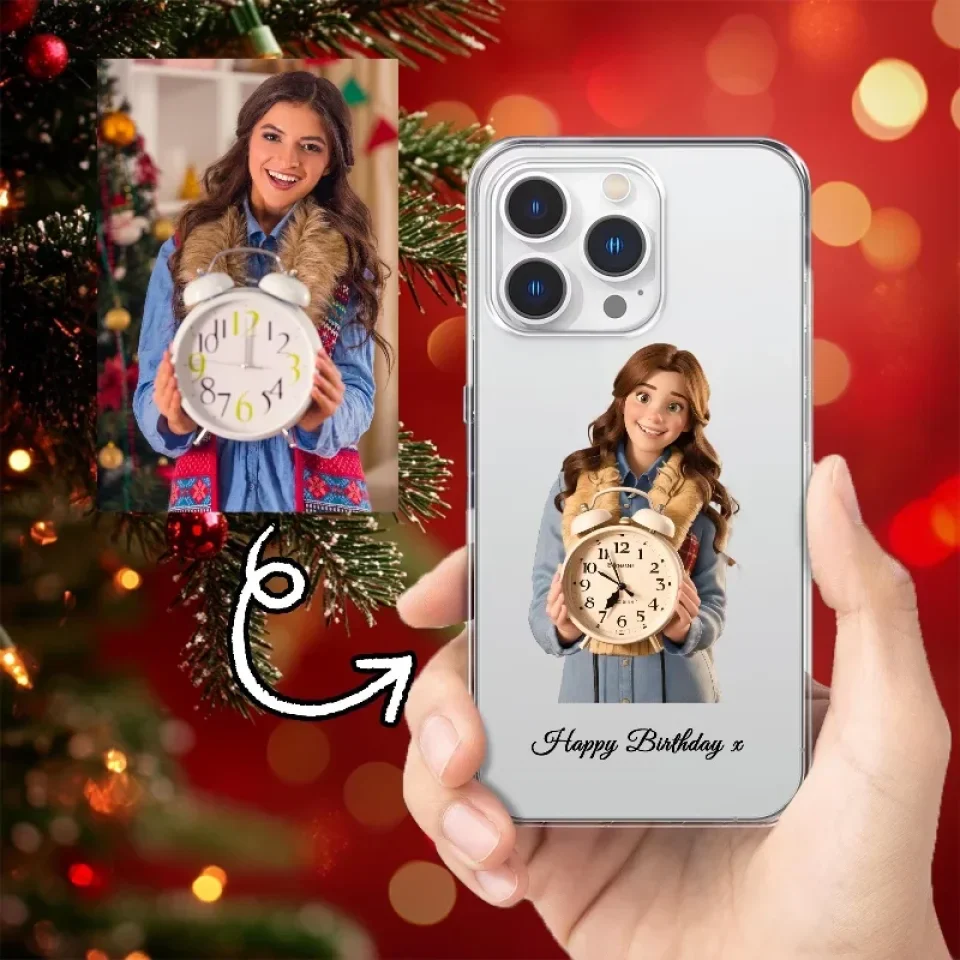 Personalized Valentine Gifts - Personalized Photo Cartoon Style - TPU Soft Transparent Phone Case - Gift for Couples, Friends, Self Gift - Image 4