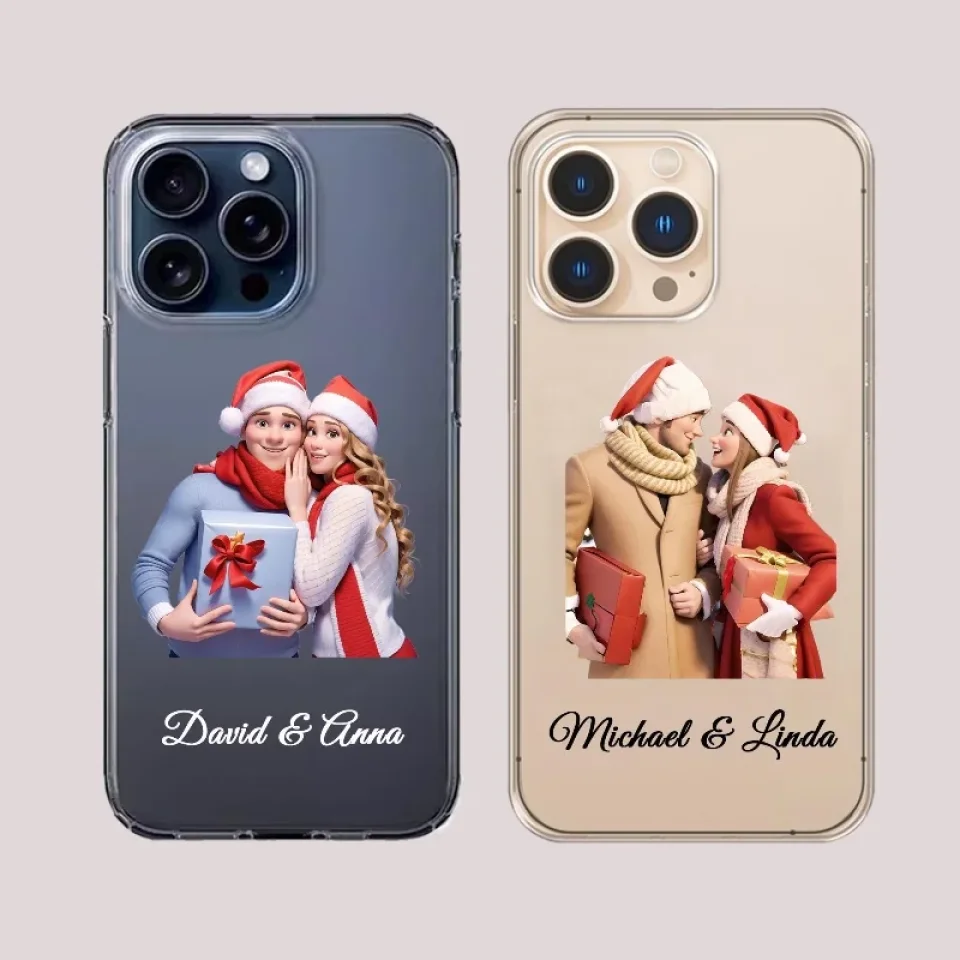 Personalized Valentine Gifts - Personalized Photo Cartoon Style - TPU Soft Transparent Phone Case - Gift for Couples, Friends, Self Gift - Image 6