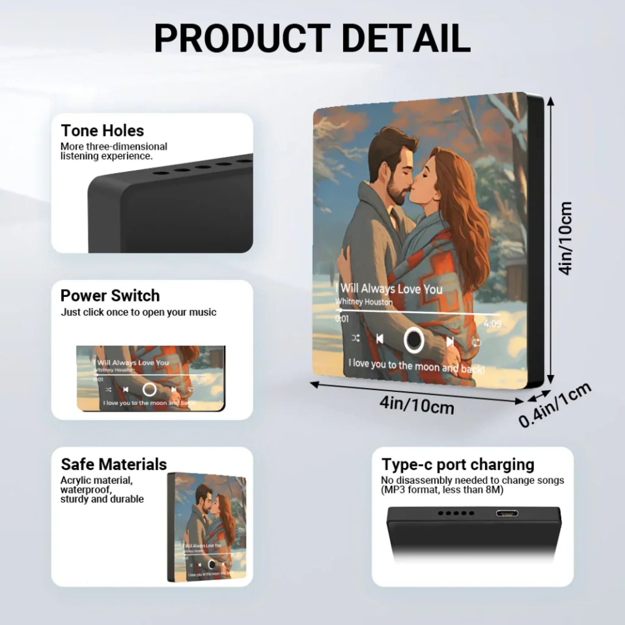 Personalized Photo Music Fridge Magnet - Custom Illustration Picture - Beautiful Home Decor - Gift for Couples - Image 4