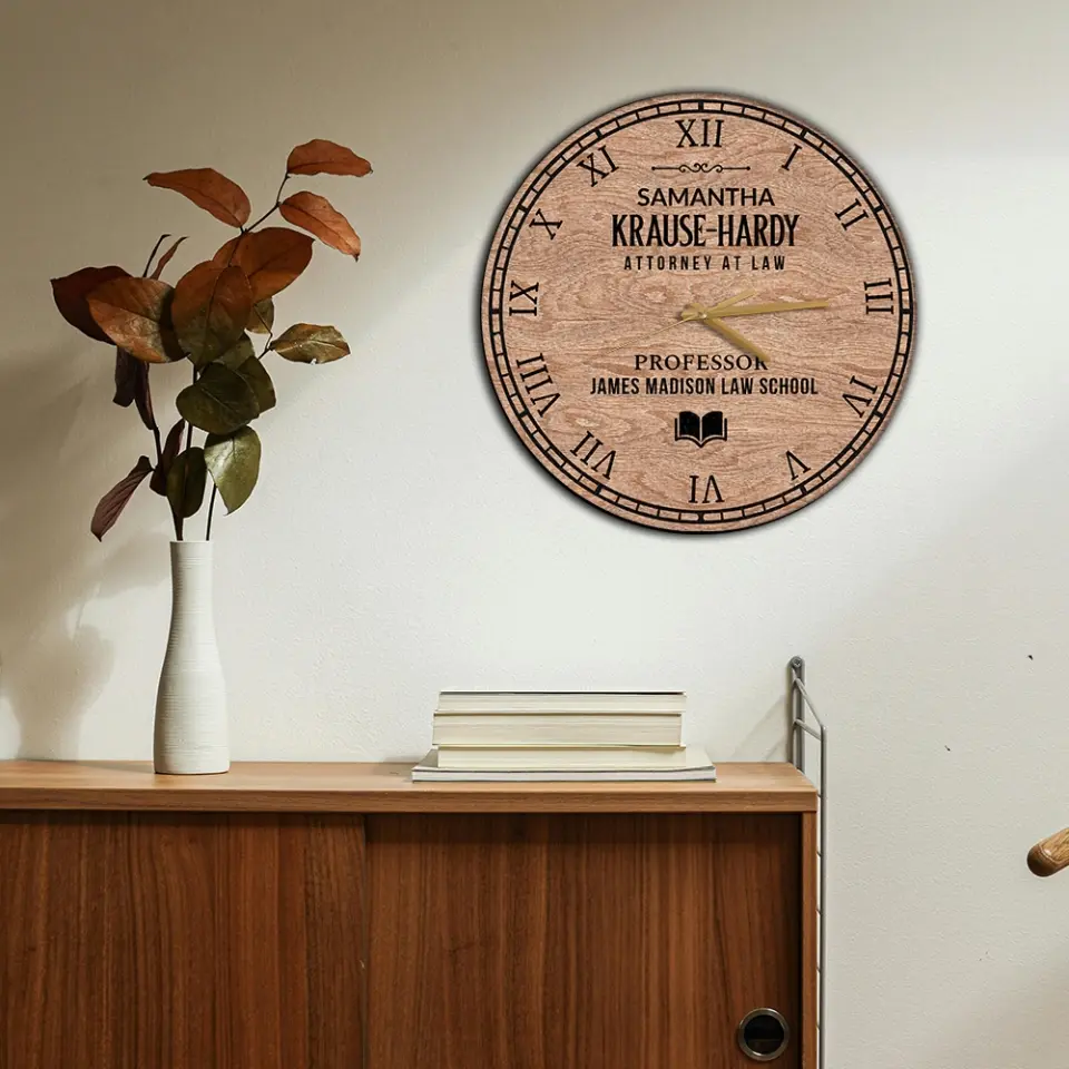 Personalized Professor Wooden Wall Clock Professor Gift - Image 10