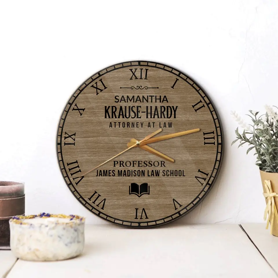 Personalized Professor Wooden Wall Clock Professor Gift - Image 6
