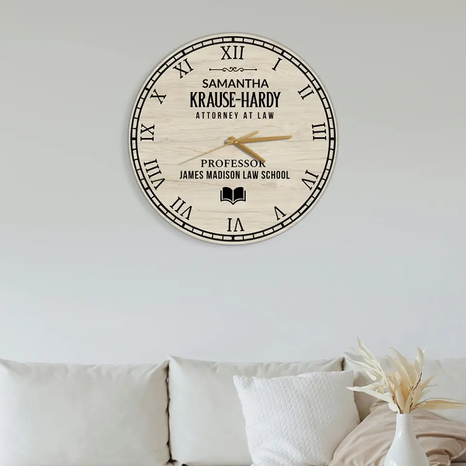 Personalized Professor Wooden Wall Clock Professor Gift - Image 7