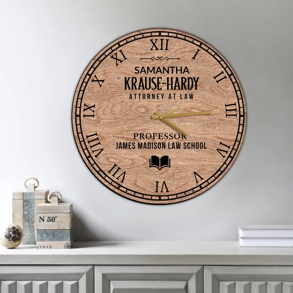 Personalized Professor Wooden Wall Clock Professor Gift - Image 8