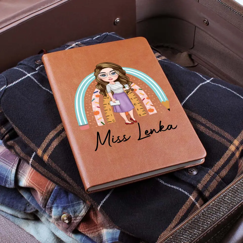 Personalized Teacher Leather Journal - Gift for Teacher - Teacher Appreciation Gift - Image 3