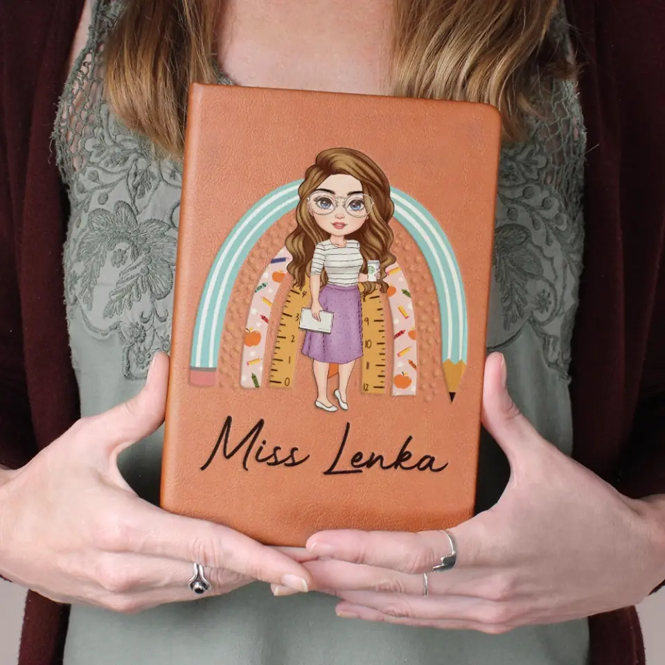 Personalized Teacher Leather Journal - Gift for Teacher - Teacher Appreciation Gift - Image 4