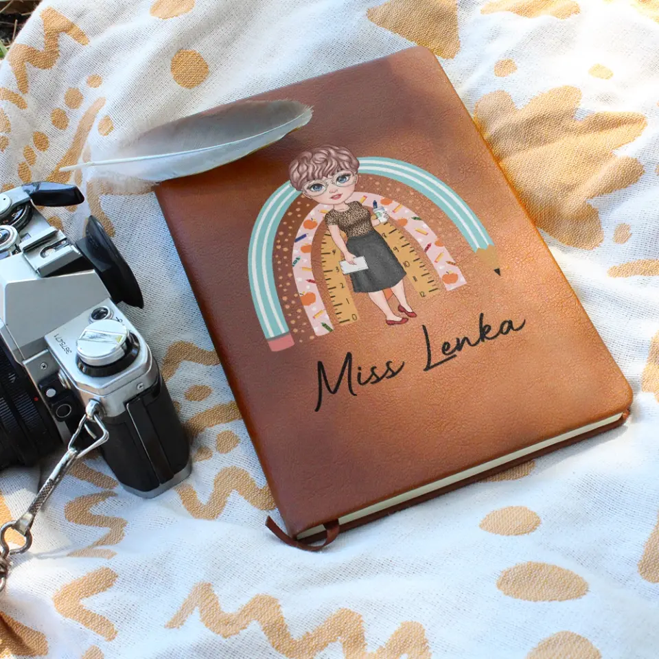 Personalized Teacher Leather Journal - Gift for Teacher - Teacher Appreciation Gift - Image 5