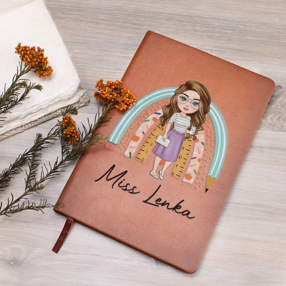 Personalized Teacher Leather Journal - Gift for Teacher - Teacher Appreciation Gift - Image 6