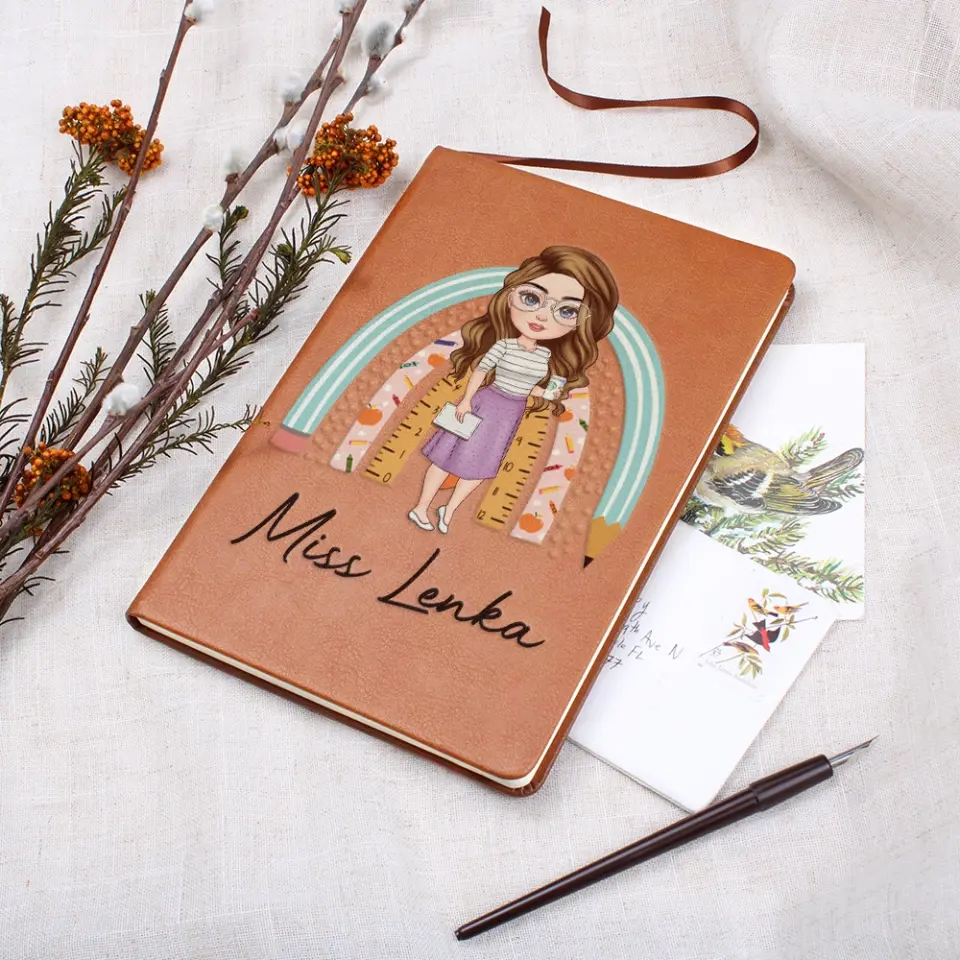 Personalized Teacher Leather Journal - Gift for Teacher - Teacher Appreciation Gift - Image 7