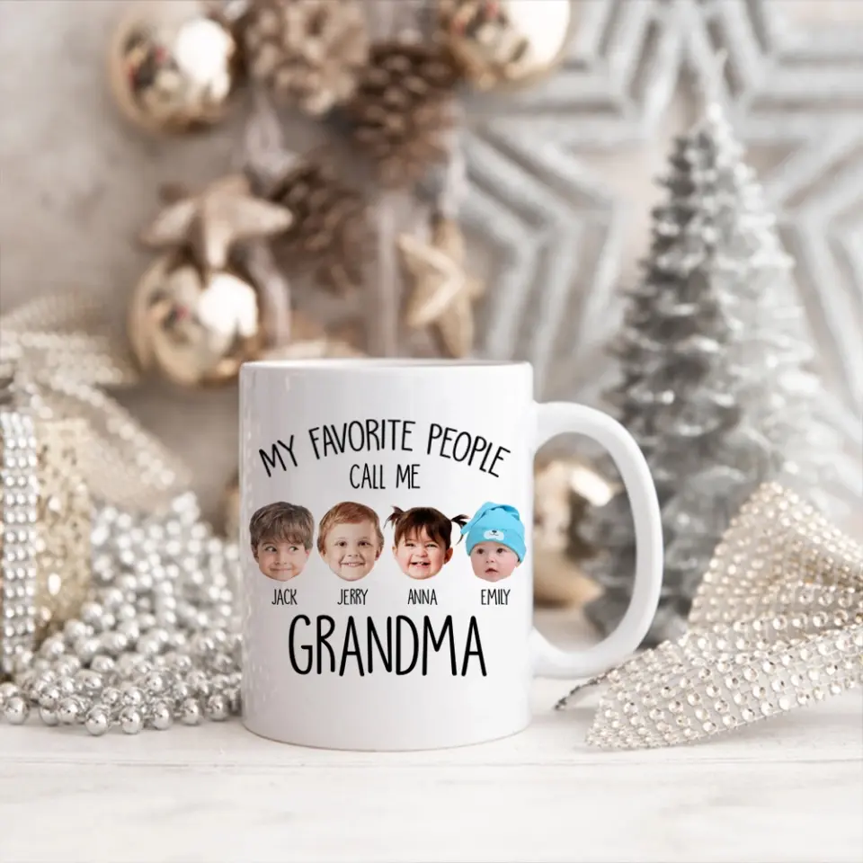 My Favorite People Call Me - Personalized White Mug for Grandma | Best Gift For Family - Image 3