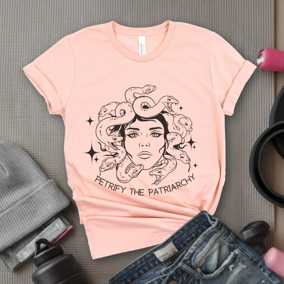Petrify The Patriarchy Tshirt - Feminist Women Empowerment Shirt - Unisex Jersey Short Sleeve Shirt - Gift For Her - Bella Canvas 3001 - Image 6