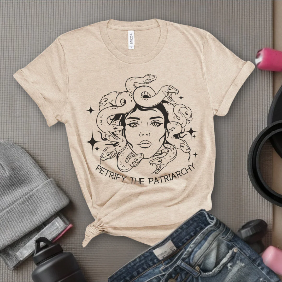 Petrify The Patriarchy Tshirt - Feminist Women Empowerment Shirt - Unisex Jersey Short Sleeve Shirt - Gift For Her - Bella Canvas 3001 - Image 8