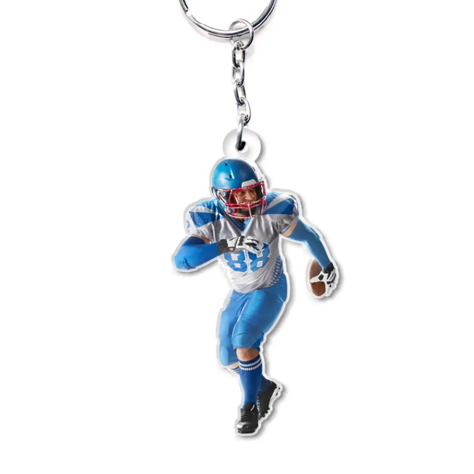 Custom Photo Acrylic Flat Keychain - Personalized Sport Keychain - Image 5