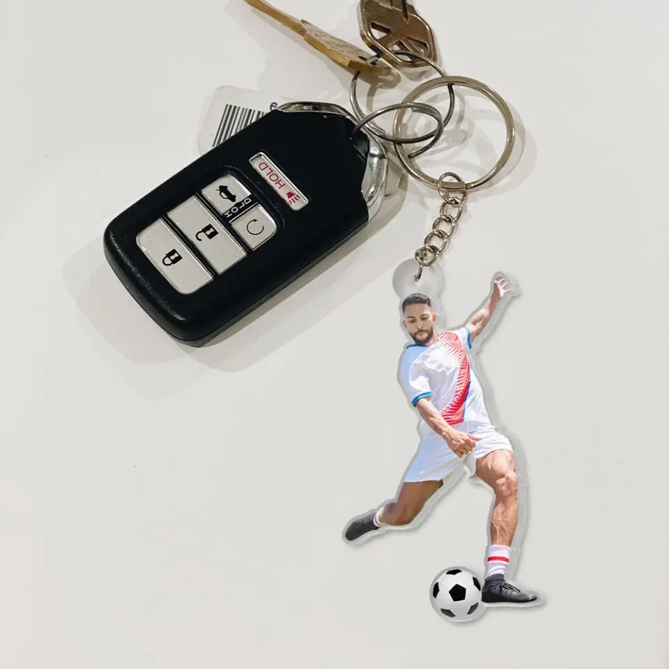 Custom Photo Acrylic Flat Keychain - Personalized Sport Keychain - Image 6
