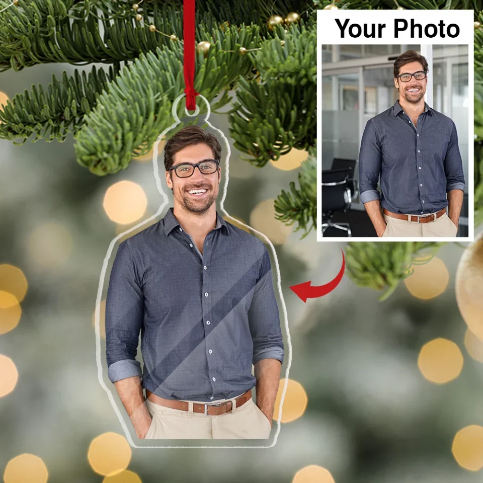 Photo Background Removal - Customized Your Photo Ornaments - Christmas Gift for Boss Coworkers - Image 3