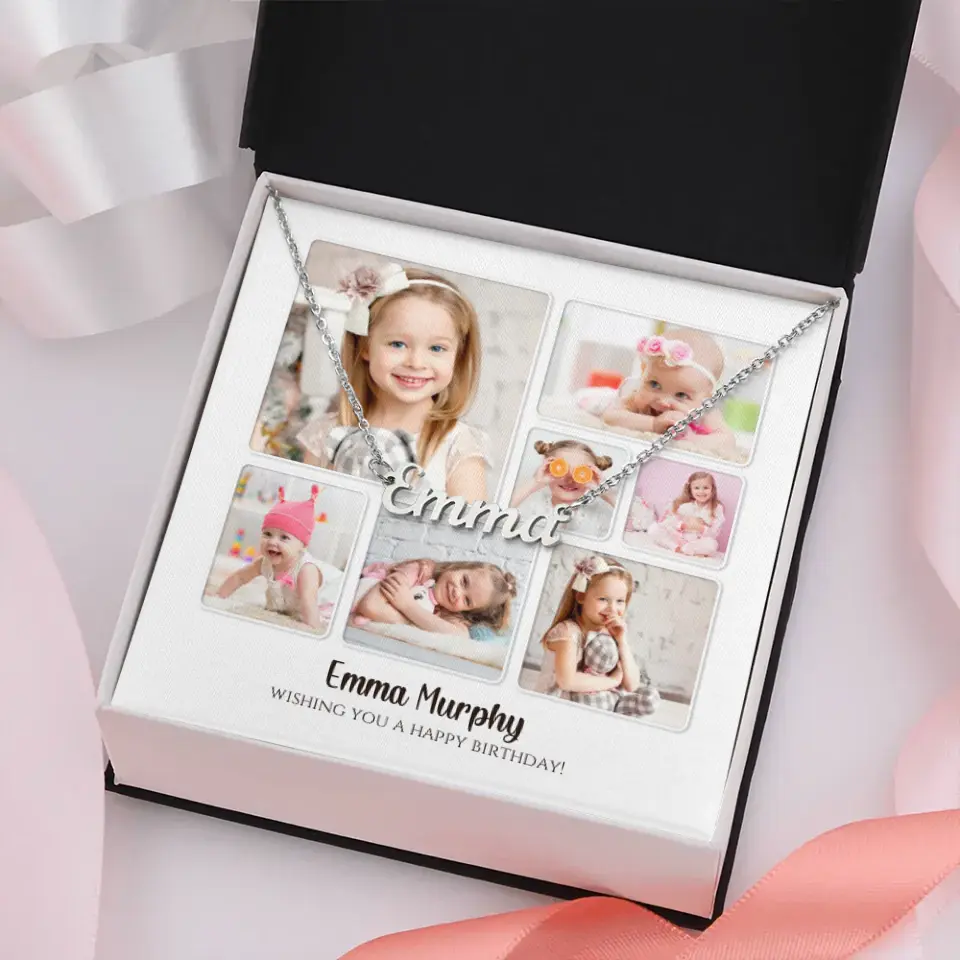 Photo Collage Personalized Name Necklace - Image 4