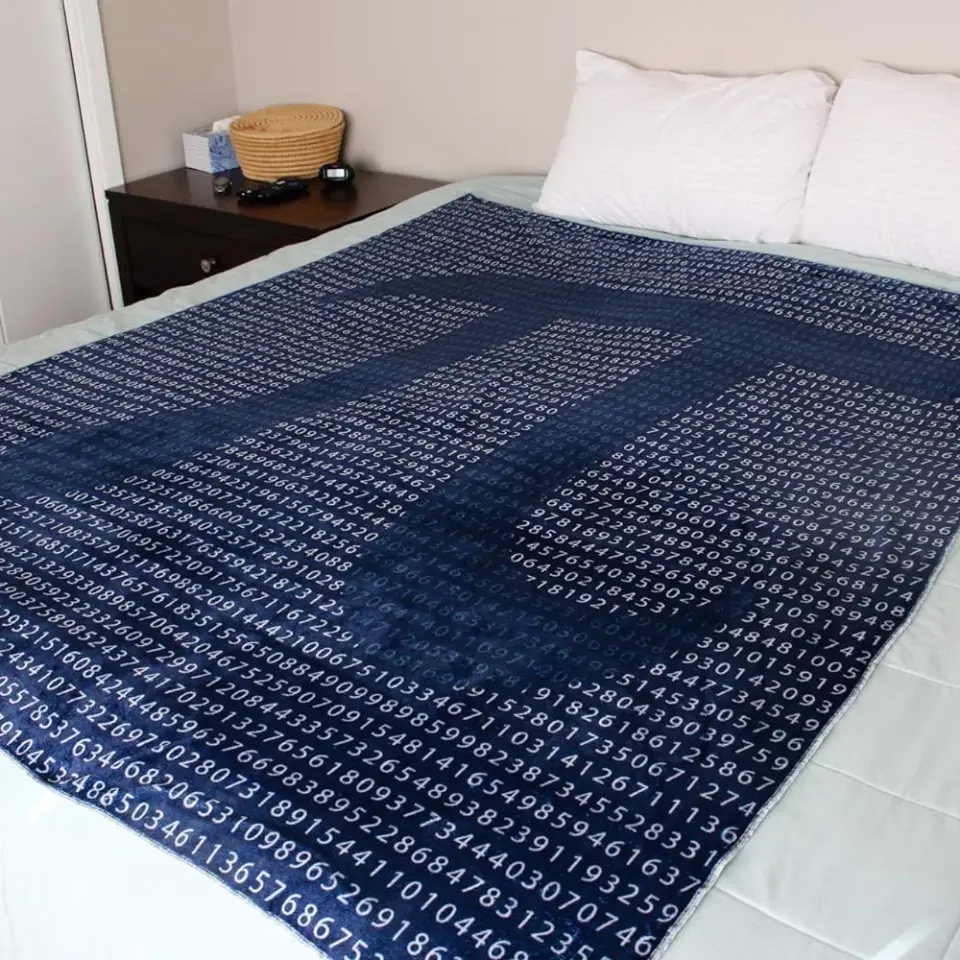 Pi Day Blanket, Gift For Math Teacher, Math Lovers, Fleece Blanket | 312IHPLNBL1342 - Image 2